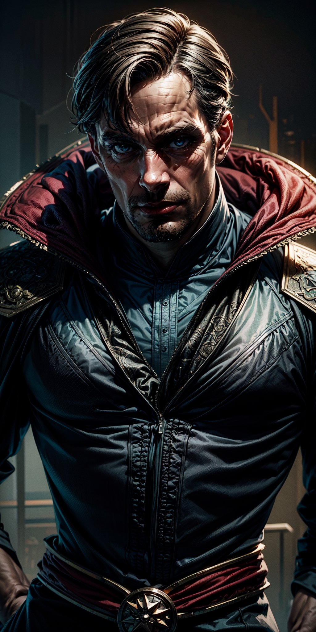 doctor strange, classic costume,more detail XL, masterpiece, best quality, incredibly absurdress, highres, high detail eyes, high detail background, male focus, ,Real