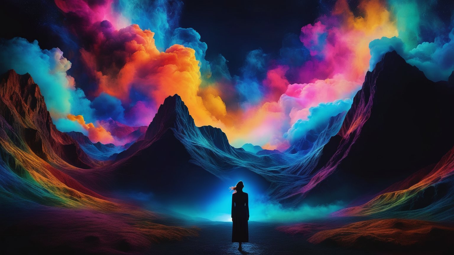 make me some abstract landscapes with a woman in astral projection
dark mode,wide background.,Movie Still,photo r3al