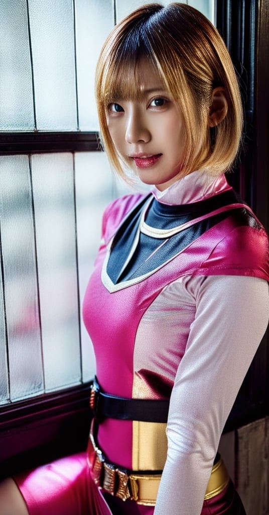 ((power ranger)), ((blonde hair)), pink spandex, ((enakorin)), short hair, 

masterpiece,(((best quality))),(realistic)),(((extremely detailed CG unity 8k wallpaper))),game_cg,((((1girl)))),(solo), (beautiful detailed eyes),((shine eyes)),(flowing hair), (glossy hair), (Silky hair),seductive smile,seductively eyes,(Brilliant light),cinematic lighting,((thick_coating)),(glass tint),(watercolor),(Ambient light),long_focus,(Colorful blisters), dynamic movement,

japanese girl seductively looking at you, sexy pose, perfect body, exotic pose, orgasm face, sexiest pose, sexiest gestures, seductive lips, seductive eyes, cat eyes makeups ,slim body,beautiful hands, beautiful fingers, perfect breasts, detailed breasts,beauty,