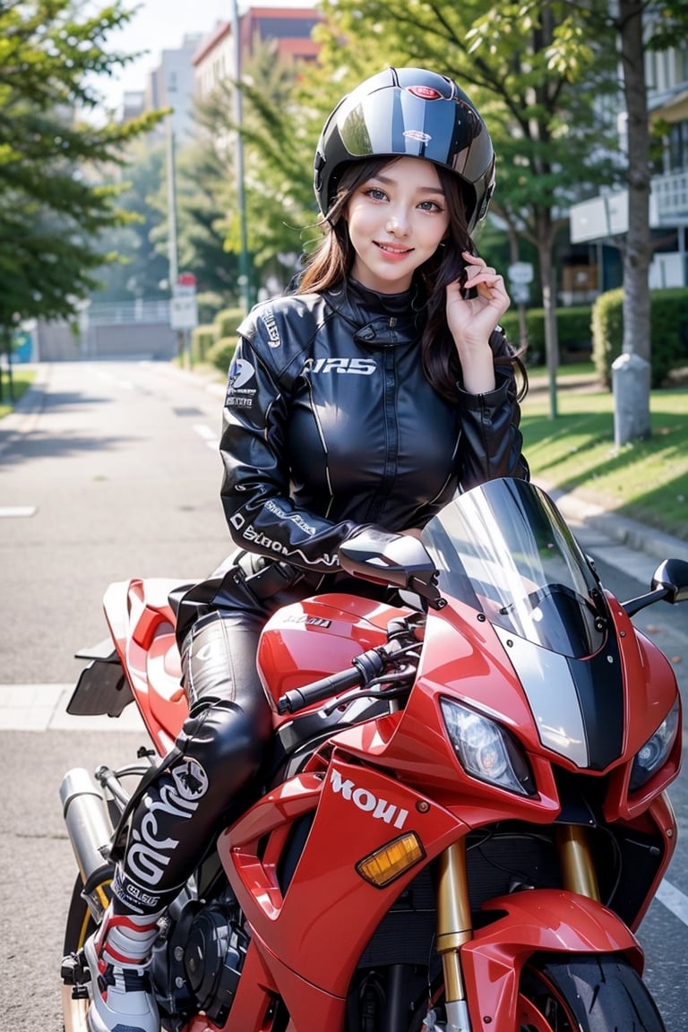 sweet smile,
average_breast, 
bright pupils, 
clear eyes, 
( ),
(Saturation: -0.2),
(Contrast: -0.5),
the most beautiful image I have ever seen, volume rendering, Realism, kpop idol, ,


racing safe suit,
racing safe helmet,
background(road,gp motorbike,)
(holding racing safe helmet. )
()
()
confront view,
soft focus.
Soft and gentle ambiance
,1 girl,yhmotorbike