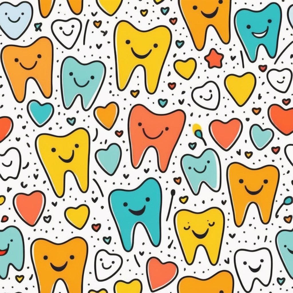 Human teeth are very satisfied. naive linear drawing, minimalism primitivism, children's doodles, colored pencils, stickman style, Doodle picture