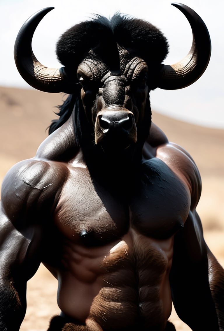  Shadow was in a dark place, and the thing staring at him wore a buffalo's head, rsnk and furry with huge wet eyes. Its body was a man's body, oiled and slick.((Theriocephaly)) 