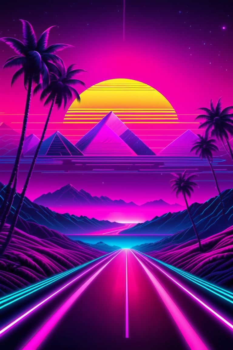 {(synthwave thematic scenery), the journey along the road of someone that decided to continue the living pathway while facing all the things that almost destroy it in the first place, that such pleasant view inspire others to move foward too:1.5)} {(best quality masterpiece:1.5)}, (immersive background + detailed scenery), {symmetrical intricate synthwave details + symmetrical sharpen synthwave details}, {(aesthetic details + beautiful details + harmonic details)},ink 
