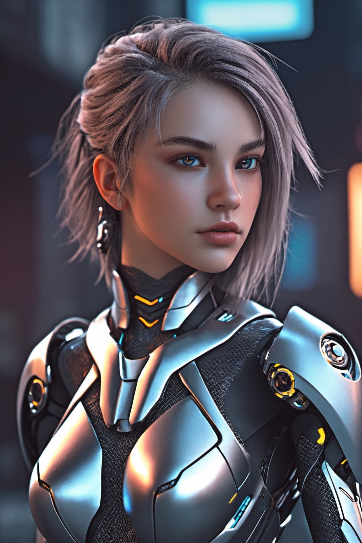 {{master piece}},best quality,illustration,1girl,small breast,beatiful detailed eyes,beatiful detailed cyberpunk city,flat_chest,beatiful detailed hair,wavy hair,beatiful detailed steet,mecha clothes,robot girl,cool movement,sliver bodysuit,{filigree},dargon wings,colorful background,a dragon  stands behind the girl,rainy days,{lightning effect},beatiful detailed sliver dragon arnour,（cold face）