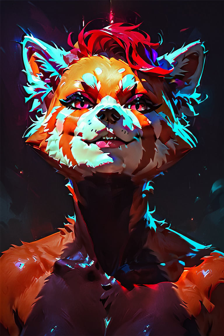 score_9, score_8_up, score_7_up, score_6_up, big red panda,concept art, realistic,Expressiveh,dark theme