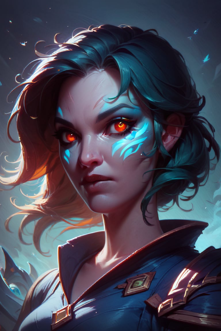 score_9, score_8_up, score_7_up, 1 girl, a archer warrior, attack on the screen, fire in eyes, dota wind ranger style, Elena, portrait, simple gray background, Expressiveh, concept art, dark theme,windranger, windranger \(dota 2\)