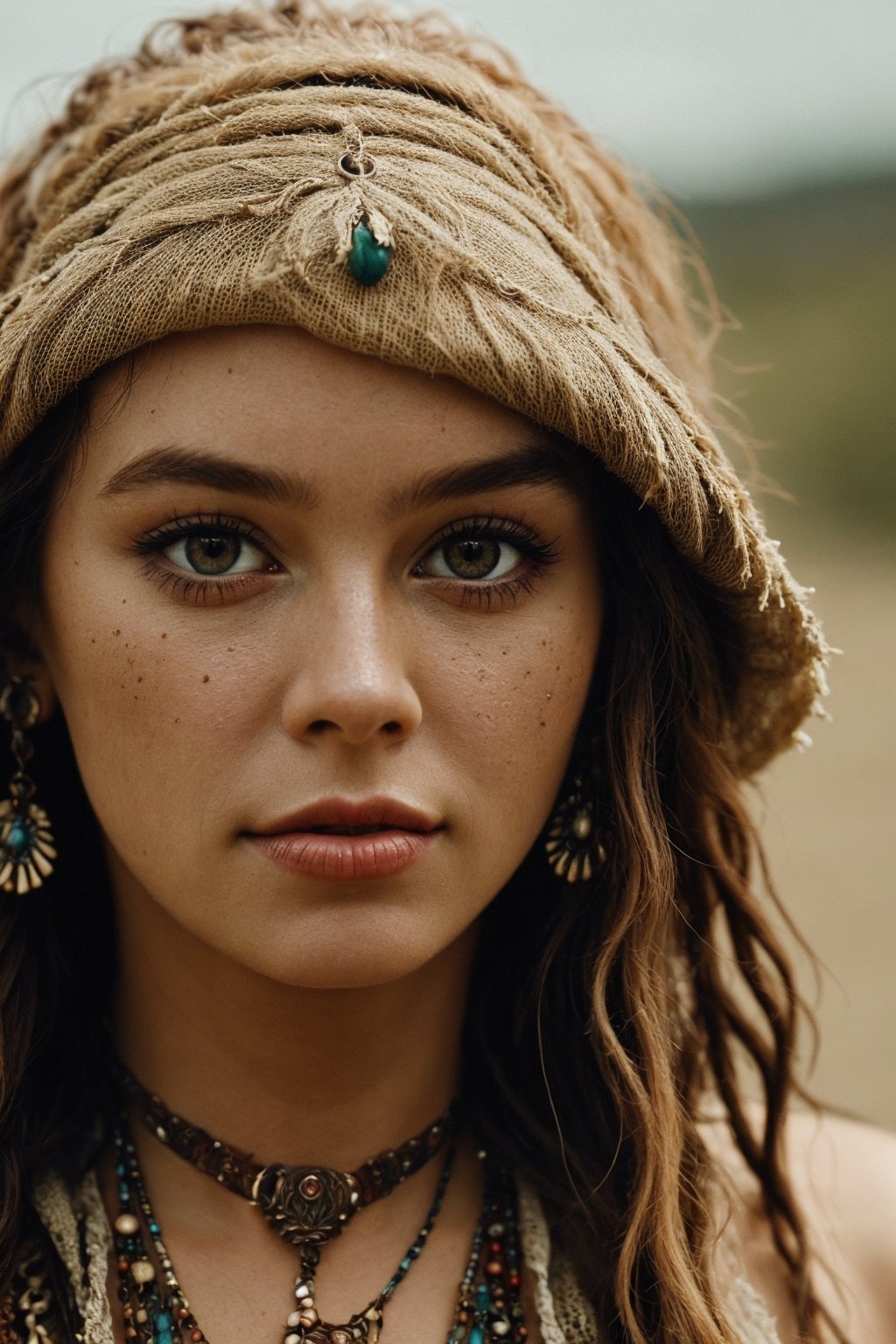 beautiful cute bohemian style, close up, highly detailed, cinematic