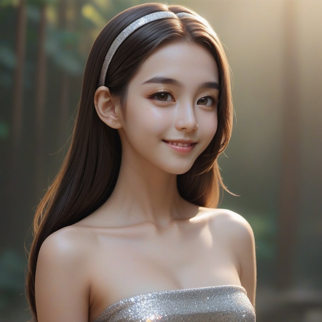 can you change woman to a buddhist nun with 
hair 
a little bit more smile 

change cloth clour to more brigheer clour 
longer hair 
,xxmix_girl,EpicArt,little_cute_girl,glitter