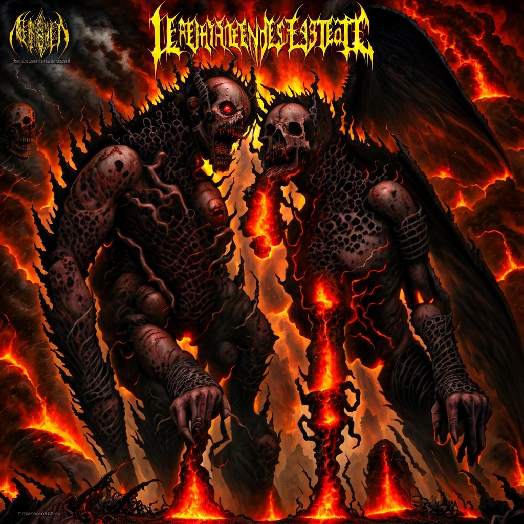 DEATHMETAL death and destruction infernal lhellscape, detailed, high_resolution