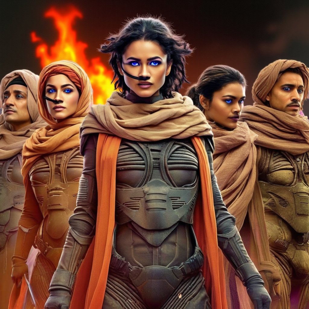 ((((Movietitle, written in Bollywood style)))), "DUNE",text title style,perfect text title