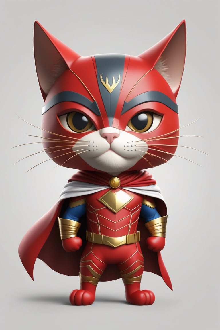 Visualize a cat named Whiskers becoming a superhero wearing a typical Indonesian costume, including a dazzling mask. Describe in detail how Whiskers combines modern superhero elements with traditional Indonesian elements in his costume, including colors that reflect the Indonesian flag. Let Bing AI create a stunning illustration that featuring Whiskers as a superhero with unique powers and unforgettable nuances of Indonesian culture!