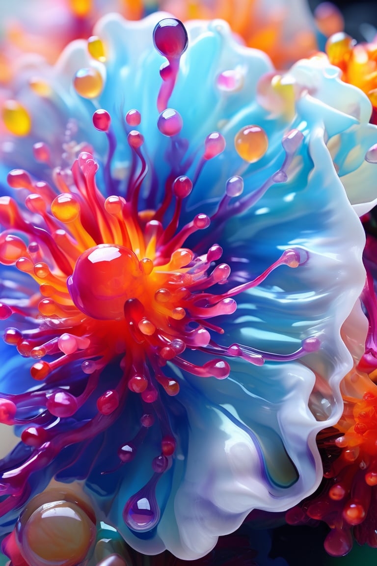 ek_game_3ffect, ek_ge1frt, close-up, Fugu, alcohol ink, masterpiece, best quality, unreal engine rendering, color vivid