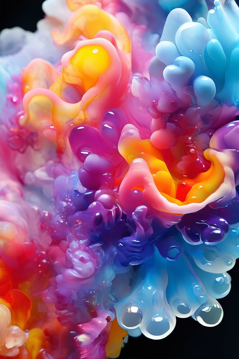 close-up, Fugu, alcohol ink, masterpiece, best quality, unreal engine rendering, color vivid