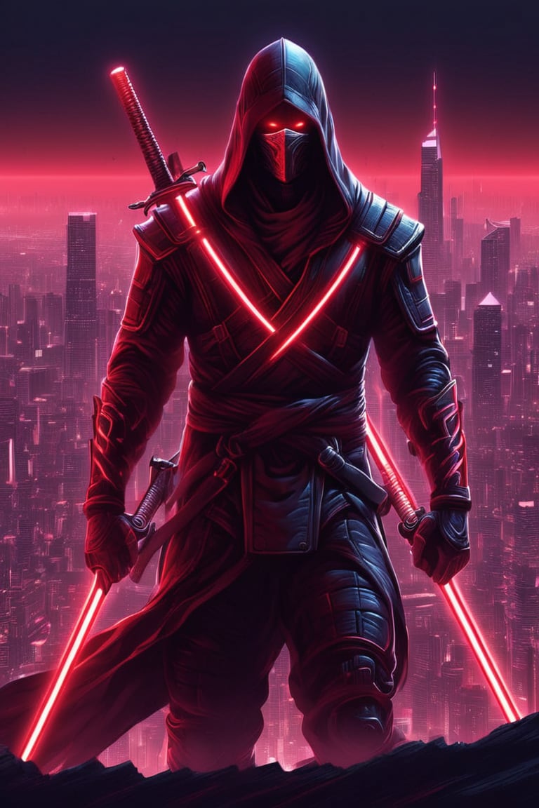 neon ninja 🥷 | image created by Kobi | Tensor.Art
