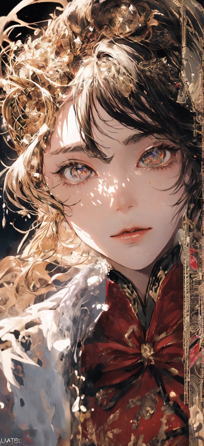 An anime-style illustration of a woman wearing traditional Chinese costume, exquisitely detailed with blink-and-you-miss-it intricacies, rendered in stunning 32K UHD resolution, showcasing beautiful anime-inspired characters in a color palette of beige and aquamarine, close-up focus capturing every delicate feature.

