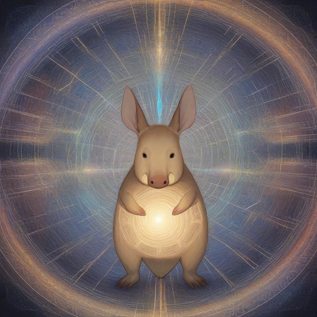 The gregarious aardvark wandered through the quantum oscillations of a diaphanous reality, pondering the existential implications of a kaleidoscopic narrative.