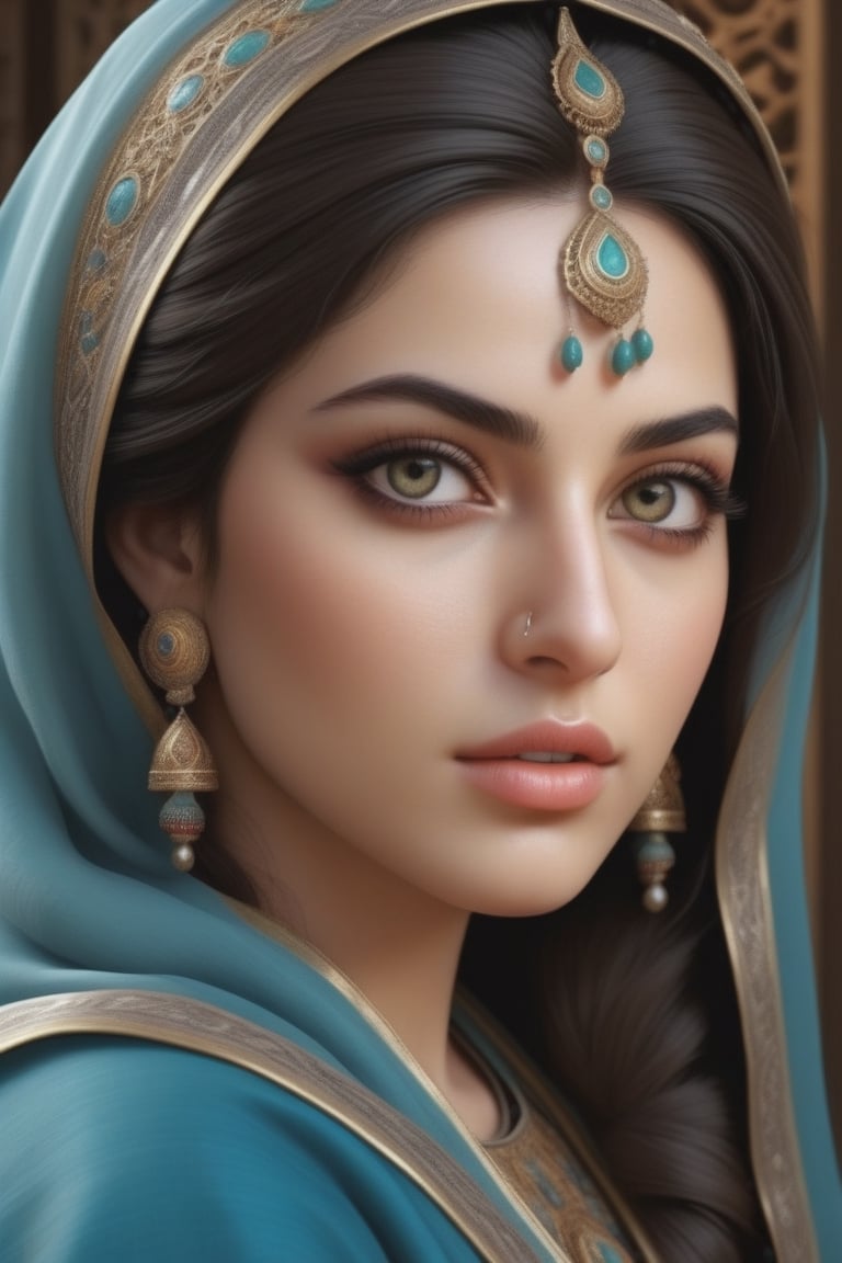 in the persian empire, in the persian imperial age, a beautiful persian woman,realistic,photo,hyperrealistic, masterpiece,perfect eyes,remote pose
