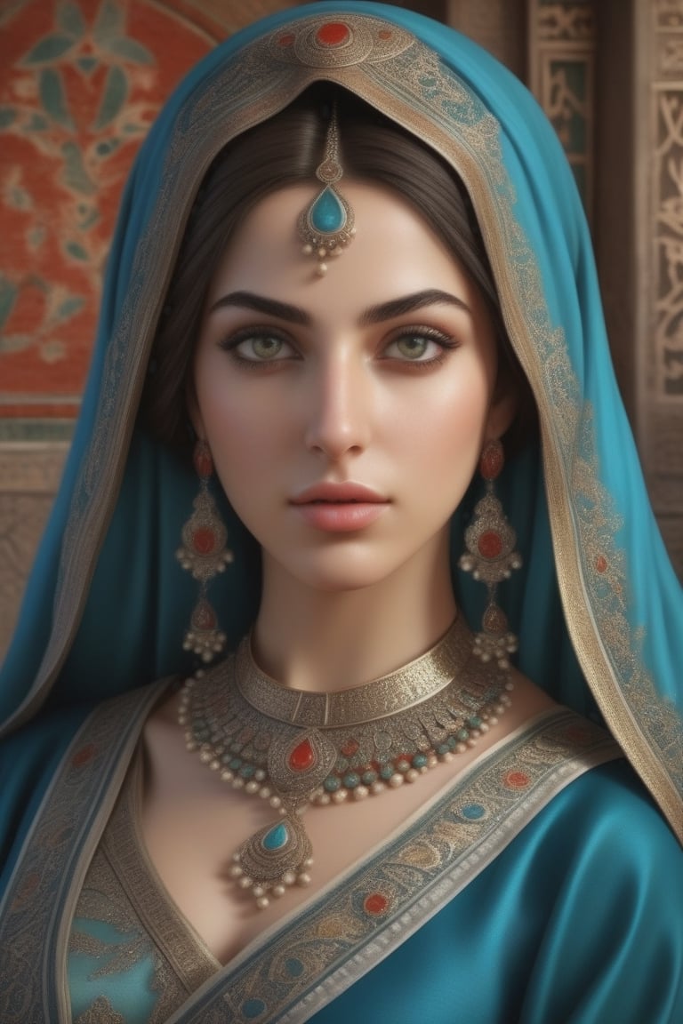 in the persian empire, in the persian imperial age, a beautiful persian,((
persian background))woman,realistic,photo,hyperrealistic, masterpiece,perfect eyes,remote pose
