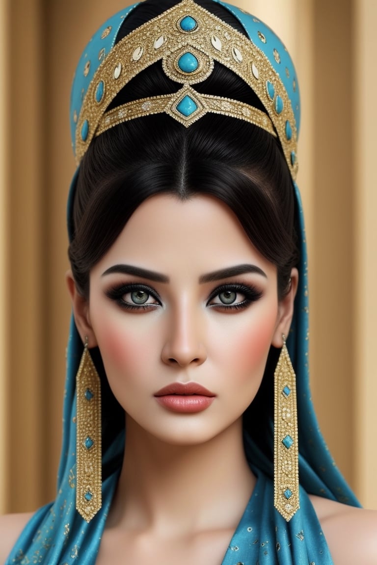 in the persian empire, in the persian imperial age, a beautiful persian,((persian background))woman,realistic,photo,hyperrealistic, masterpiece,perfect eyes,remote pose
,photorealistic