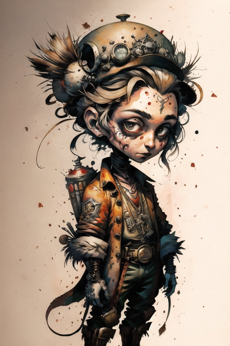 disney banksy art sticker, fantasy character, soul, digital illustration, comic book style, steampunk noir, perfect anatomy, centered, approaching perfection, dynamic, highly detailed, watercolor painting, artstation, concept art, soft, sharp focus, illustration, art by Carne Griffiths and Wadim Kashin