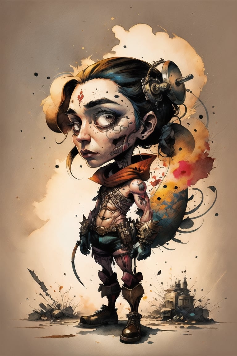 disney banksy art sticker, fantasy character, soul, digital illustration, comic book style, steampunk noir, perfect anatomy, centered, approaching perfection, dynamic, highly detailed, watercolor painting, artstation, concept art, soft, sharp focus, illustration, art by Carne Griffiths and Wadim Kashin