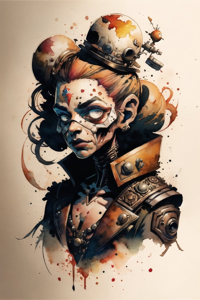 disney banksy art sticker, fantasy character, soul, digital illustration, comic book style, steampunk noir, perfect anatomy, centered, approaching perfection, dynamic, highly detailed, watercolor painting, artstation, concept art, soft, sharp focus, illustration, art by Carne Griffiths and Wadim Kashin