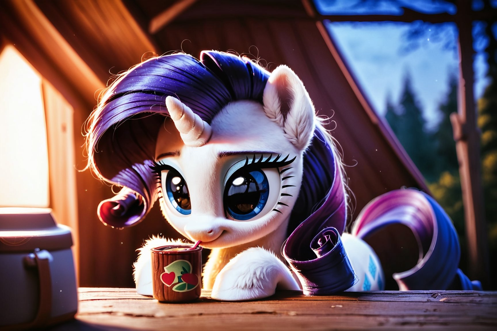 score_9, score_8_up, score_7_up, score_6_up, 3 pony sex, sweetie_bell_(mlp), Rarity_(mlp), drinking tea, ((cute, little, fuzzy pony, fur)), (high quality, detailed shadows), night, adorable face, detailed beautiful eyes, wood, camping, realistic, outstanding, countershading, detailed soft lighting, cinematic vintage photography, realistic, anime, cute, aw0k euphoric style, realistic, show accurate,