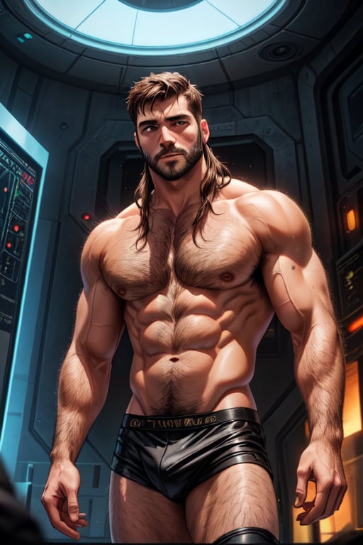 ((male only)), ((natural body hair)), (handsome big eyes), 4k definition, sci-fi movies special effects, film grain, 
"Those two beautiful, nerdy men are negotiating us to safety using the power of math.",(1man)