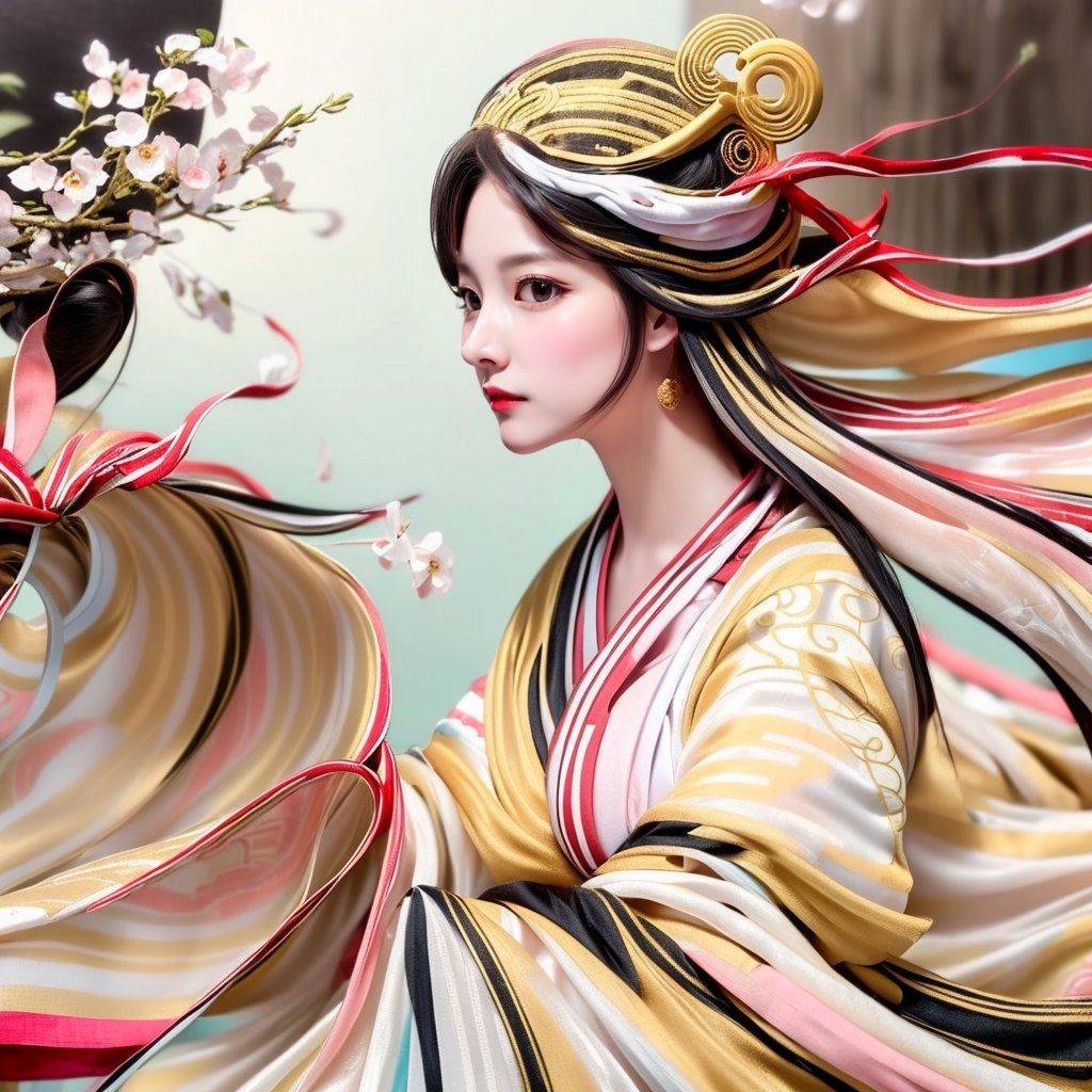 1 (slim:1.4) traditional beauty with (big breast:1.5), elegant, charming, wearing (hanfu:1.3), (pink color dressing) style, sheer, look through, (look at viewer:1.9), (riding brown horse,) (black hair, long hair:1.5), (solo:1.3), masterpieces, best quality, high resolution, bright scene, soft color, low contrast, golden circle, (blurred background),