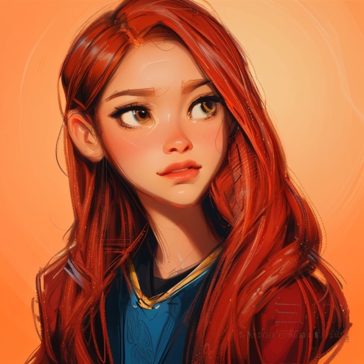 Samdoesart, detailed face, extremely detailed painting, pixar, (simple background),1girl, solo, long hair, lips, looking to the side, watermark, portrait, sketch, lineart, skech, outline, SAM YANG, highres, line anime