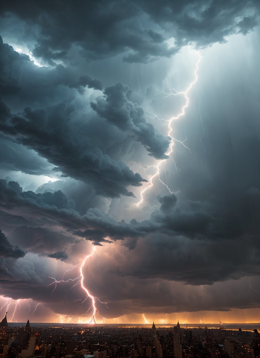 photo of big thunder storm over ((in new york,)) lightning thunders, ((covered in electricity)), unleashing a powerful lightning attack, lightning bolts surging throughout  lora:locon_conceptlightning_v1_from_v1_64_32:1, lghtnngprsn, natural lighting,  by Henri Cartier-Bressoncinematic, intricate details, 32K, UHD, HDR, ultra-realism, action background (heavy damage and debris), ultra-detailed, 32k, intricate, cinematic composition, IMAX, stunning image, trending, amazing art, cinematic color grade, dramatic lighting(lightning), electrical surges, covered in electricity,lghtnngprsn,lightning,storm