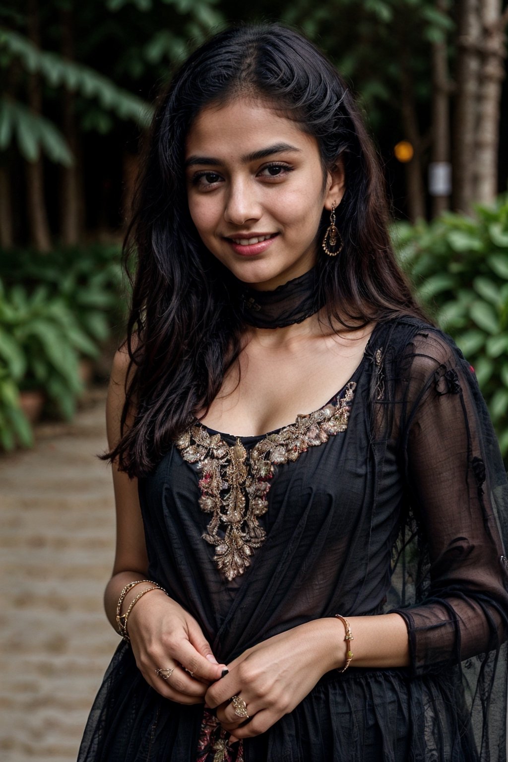 beautiful cute young attractive indian teenage girl, village girl, 17 years old, cute, hot, sexy, face smiles, school girl,Instagram model, long black_hair, colorful hair, warm, romantic, ,indian, ,AanyaaSanay,drop earrings,red salwar suit