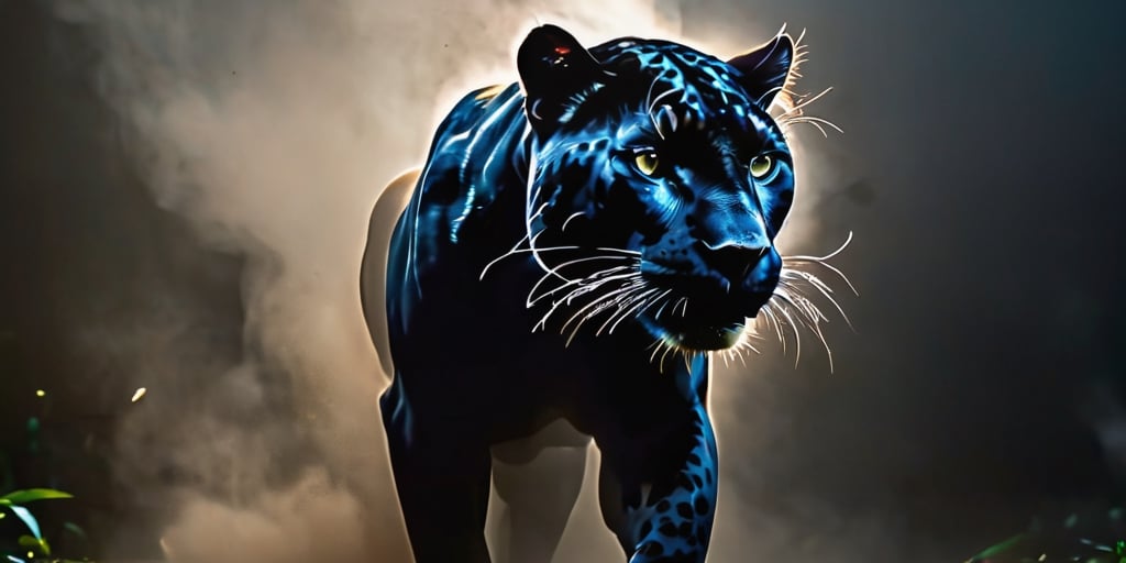 ultra realistic, photorealistic, natural light, ultra HDR, 4k, 8k, 16k, high quality texture, A full body photograph with realistic style portrays, Extremely beautiful , well done, a detailed image of (a large panther made of shadow) which can be glimpsed in the darkness, like a nightmare made of dark oily smoke ,intent on leaping with a wide-legged, jaws-open attack towards observation , its jaws gleaming and claws quivering
ultra-realistic detail, Ultra detailed, The composition imitates a cinematic movie, The intricate details, sharp focus, perfect body proportion, full body seen from afar, ultra realistic, iper realistic image, realistic shade, soft lights
