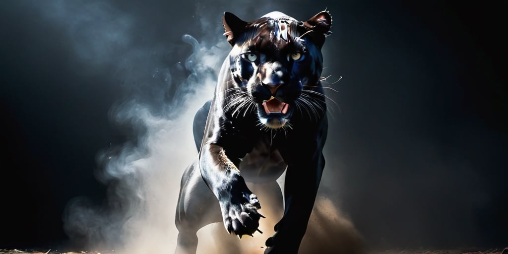 ultra realistic, photorealistic, natural light, ultra HDR, 4k, 8k, 16k, high quality texture, A full body photograph with realistic style portrays, Extremely beautiful , well done, a detailed image of (a large panther made of shadow) which can be glimpsed in the darkness, like a nightmare made of liquid smoke, moving stealthily ready to attack with a leap, its jaws gleaming and claws quivering
ultra-realistic detail, Ultra detailed, The composition imitates a cinematic movie, The intricate details, sharp focus, perfect body proportion, full body seen from afar, ultra realistic, iper realistic image, realistic shade, 