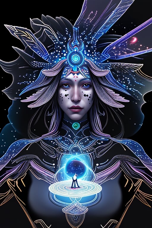 "(fantasy, surreal, cosmic), highly detailed and sharp focus, Astral Nomad as a wanderer with dimensional shifting, limited precognition, and ethereal companions"