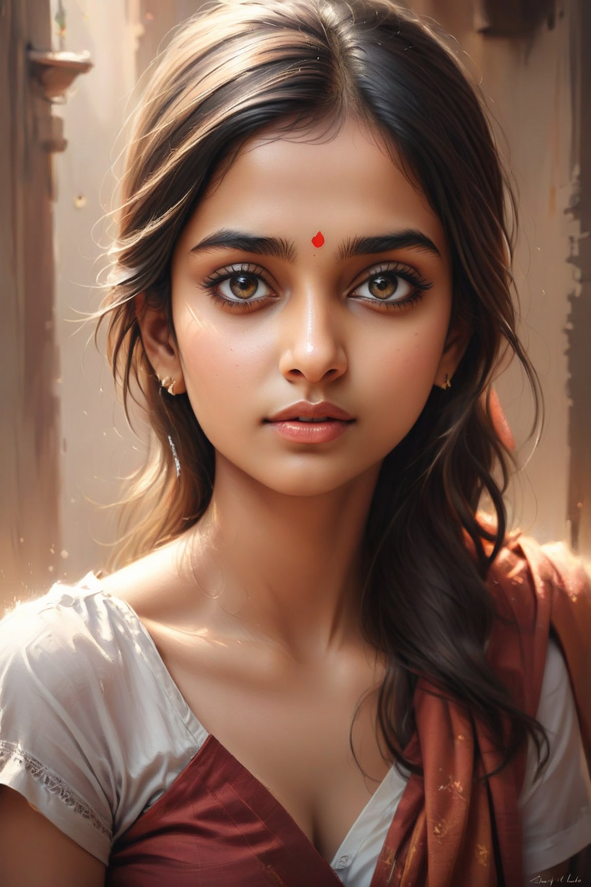 beautiful Indian girl, 23 year old, artist's sketch, realistic, pencil drawing, pencil sketch, digital_drawing, artwork, artwork_(digital), digital_art, digital_artworks, sketch, painting, ,Insta Model,more detail XL