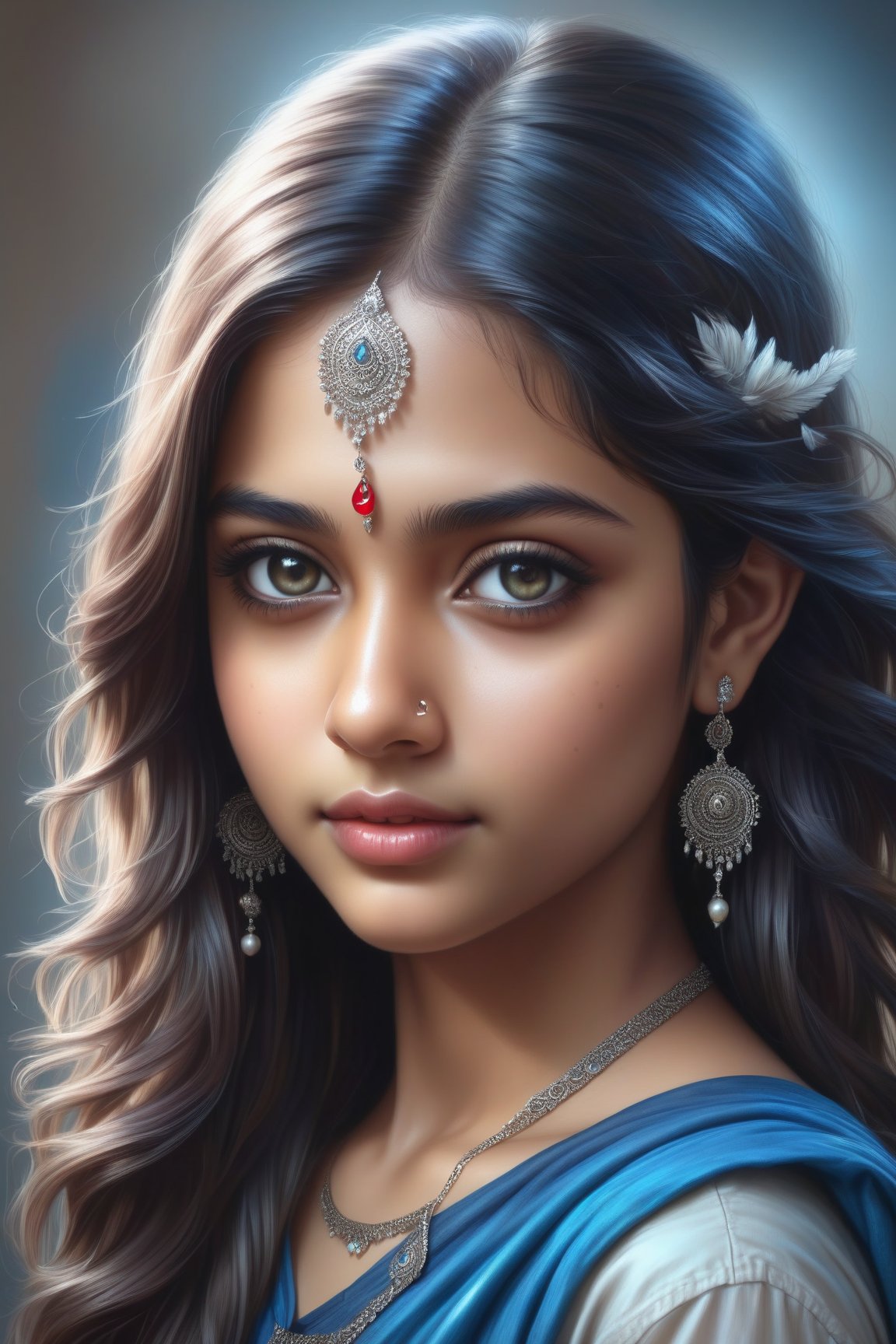 beautiful Indian girl, 23 year old, artist's sketch, realistic, pencil drawing, pencil sketch, digital_drawing, artwork, artwork_(digital), digital_art, digital_artworks, sketch, painting, ,zwuul,DonMM1y4XL,DonMSn0wM4g1cXL,DonMDr4g0nXL,Insta Model,more detail XL