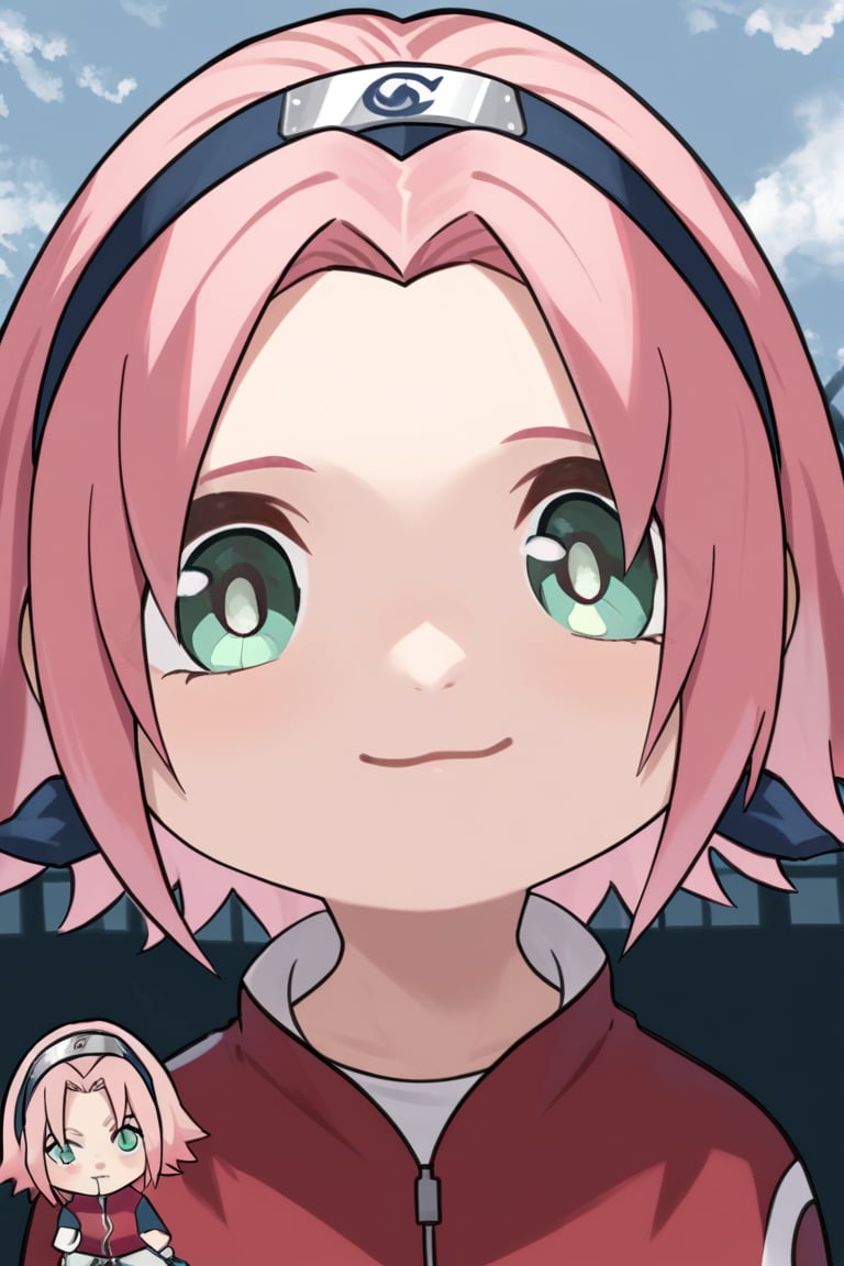 score_9,score_8_up,score_7_up,source anime,very detailed illustration, 1girl,haruno sakura, pink hair, short hair, green eyes,chibi

