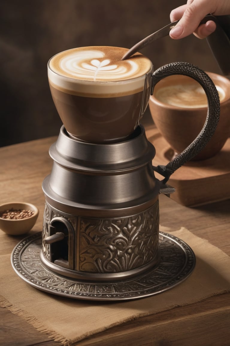 Medieval cappuccino maker
