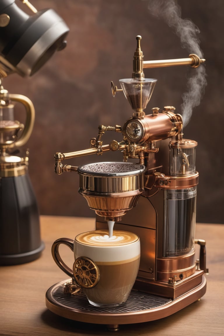 Steampunk cappuccino maker
