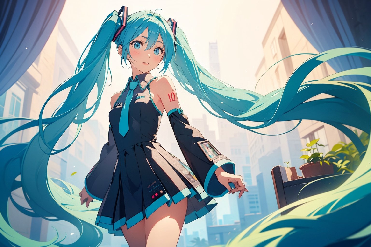 black dress zarass Hatsune Miku anzhcmiku