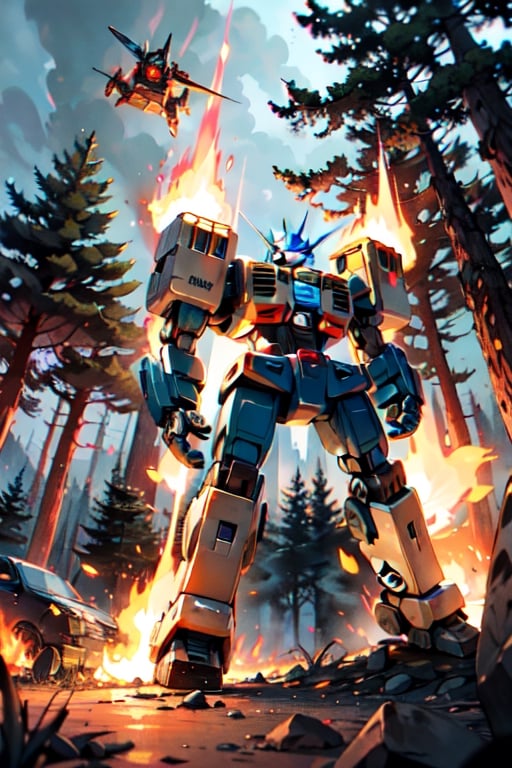Transformers, forest, fire