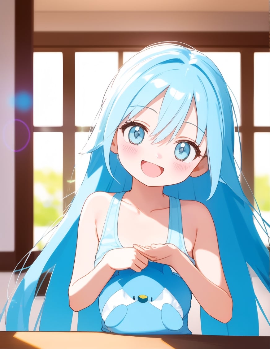 masterpiece, best quality, extremely detailed, (illustration, official art:1.1),adorable face、 1 girl ,(((( light blue long hair)))),pale blue hair,, long hair ((blush)) , cute face, big eyes, masterpiece, best quality,(((((a very delicate and beautiful girl))))),Amazing,beautiful detailed eyes,blunt bangs((((little delicate girl)))),tareme(true beautiful:1.2), sense of depth,dynamic angle,,,, affectionate smile, (true beautiful:1.2),,(tiny 1girl model:1.2),)(flat chest)、(8k, RAW photo, best quality, masterpiece, highres, absurdres, ultra detailed: 1.3), (Photography, realistic, photo-realistic: 1.4), (beautiful natural lighting,  beautiful detailed glow: 1.4),

BREAK 1 beautiful girl, (Cute: 1.5), (Chibi: 0.5), (kawaii: 2), (change: 2), , (Solo: 1.65), BREAK, (flat chest), Clear skin, , (, long eyelashes, Double eyelids: 1.4), Shiny skin, BREAK, , (curious look, blush: 1.45), ((((head tilt:1.2)))),(embarrassed),

BREAK

, (,cute blue cakes are placed on the table in front of the girl.)),
, (cowboy shot, ), (best quality, masterpiece, ultra high res), (smile:1.3), 1girl, happy birthday,her gaze full of genuine joy, party decorations in the background, sound of laughter and merriment filling the air, her figure framed by the festive atmosphere, a radiant smile that lights up her face, hint of joy and excitement in her stance, her eyes sparkling with happiness, the flowers in her hands a pop of color against her meid style, atmosphere of pure celebration and joy, her figure standing out amidst the celebration, the focus of everyone's well-wishes and blessings, an image of pure jubilation and celebration, a picture of the joyous side of life, welcoming the festive spirit with open arms, her radiance matching the cheerful atmosphere, her happy demeanor contagious, a beautiful moment of joy and celebration,
