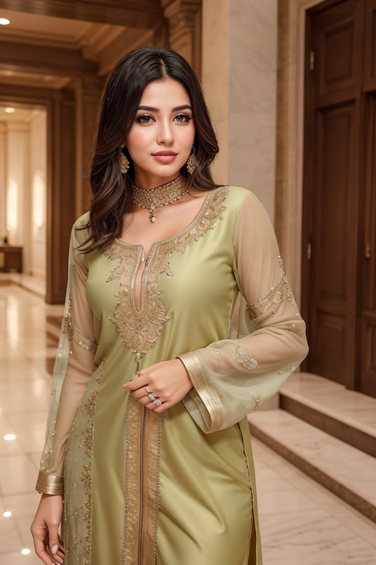  Wearing naqab kameez and traveling, commands attention with her striking beauty and extraordinary intelligence. With confidence, she defies traditional gender roles, unraveling the mysteries of the universe while inspiring change and empowerment, good looking face