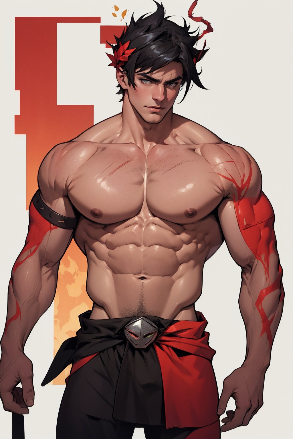 Zagreus with large muscular body shape and veins