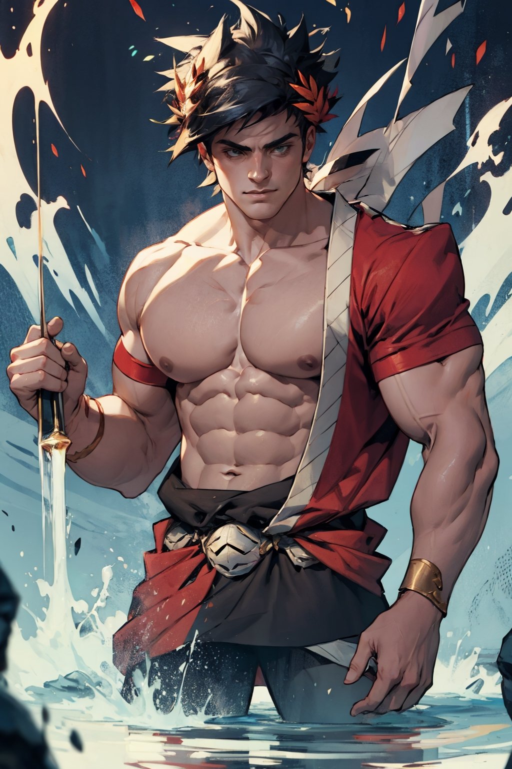 Zagreus with big muscular body