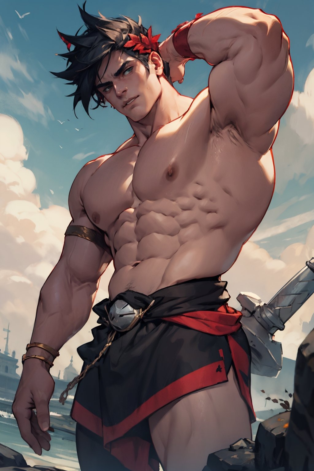 Zagreus with big muscles 