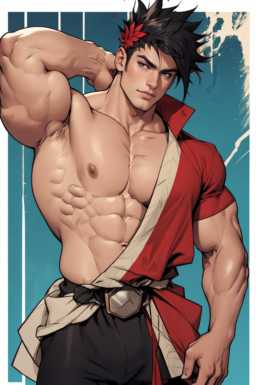 Zagreus with large muscular body shape and veins