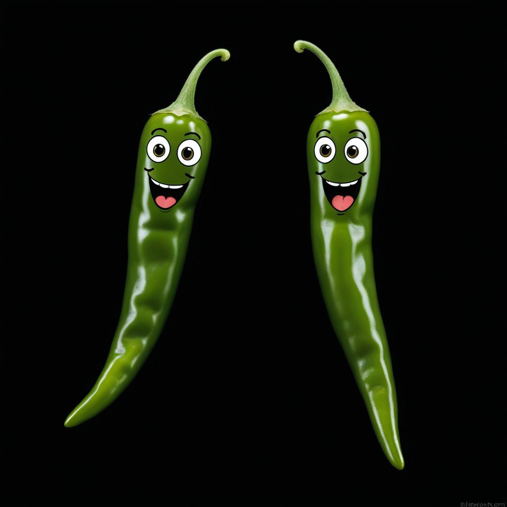 funny 2 green chilies 