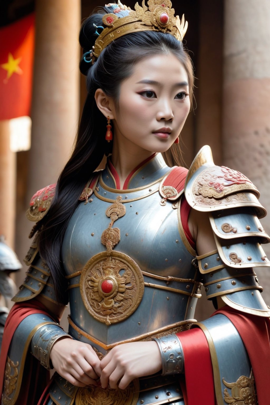 Chinese princess in roman armor 